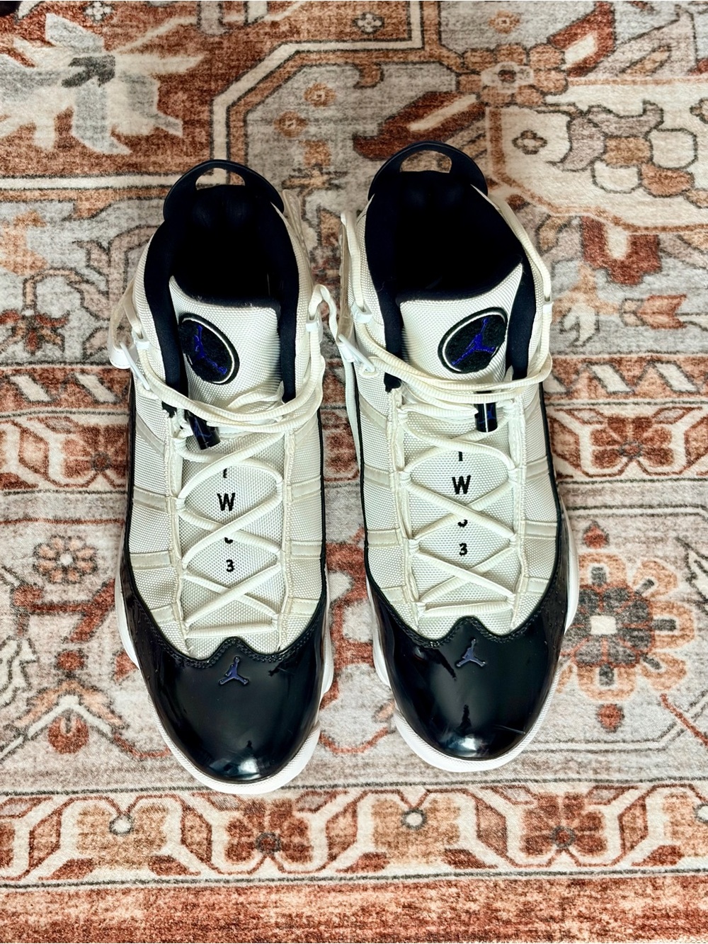 Jordan Men’s White and Black Basketball Sneakers